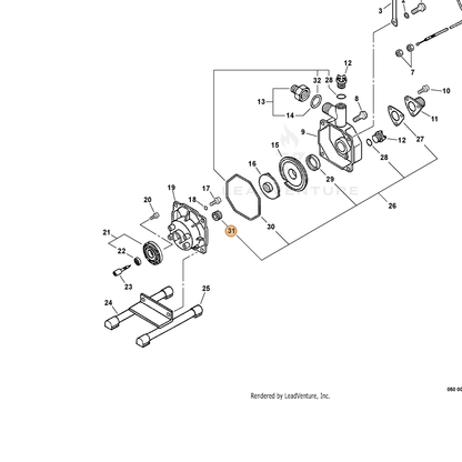 ECHO part 40010012620 — IPL diagram snippet (6x zoom, amber highlight)