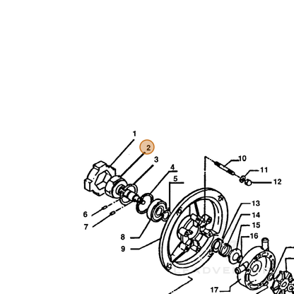 ECHO part 40010501110 — IPL diagram snippet (6x zoom, amber highlight)
