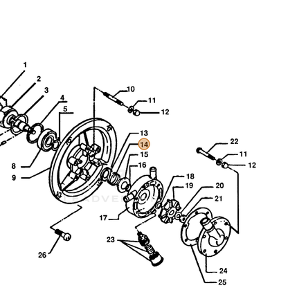 ECHO part 40011700910 — IPL diagram snippet (6x zoom, amber highlight)