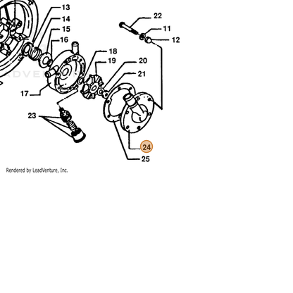 ECHO part 40021300910 — IPL diagram snippet (6x zoom, amber highlight)