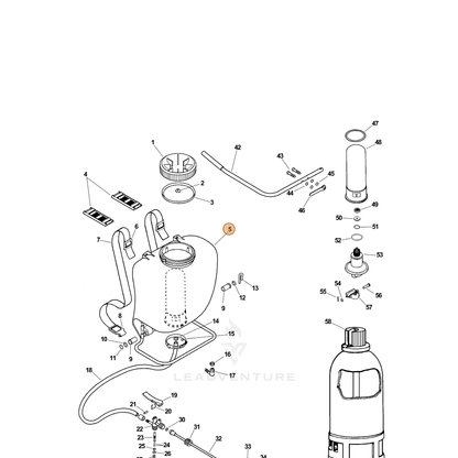 ECHO part 4030503 — IPL diagram snippet (6x zoom, amber highlight)