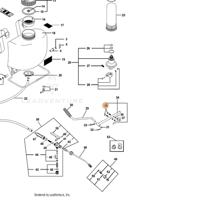 ECHO part 4060000 — IPL diagram snippet (6x zoom, amber highlight)
