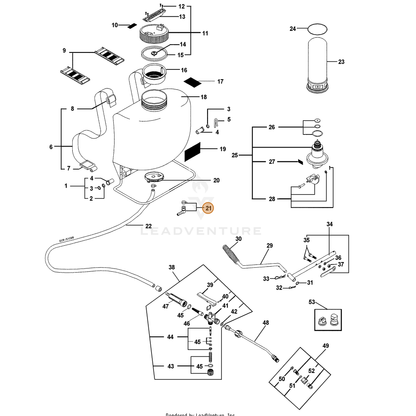 ECHO part 4160000 — IPL diagram snippet (6x zoom, amber highlight)