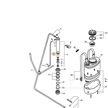 ECHO part 4178000 — IPL diagram snippet (6x zoom, amber highlight)