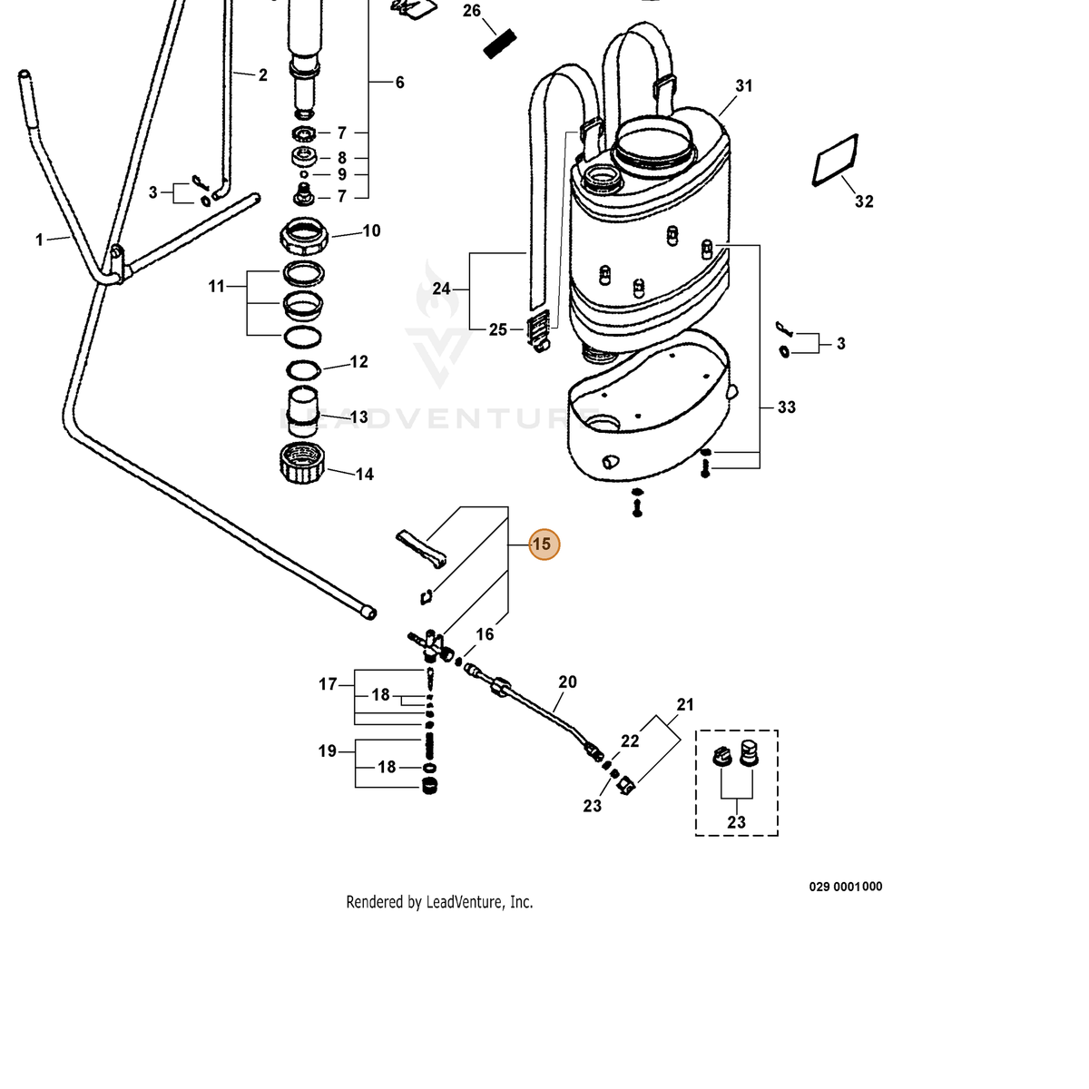 ECHO part 4180000 — IPL diagram snippet (6x zoom, amber highlight)