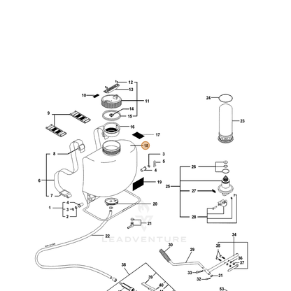 ECHO part 4185053 — IPL diagram snippet (6x zoom, amber highlight)