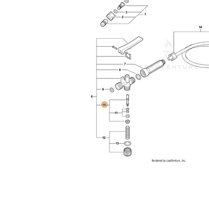 ECHO part 4294000 — IPL diagram snippet (6x zoom, amber highlight)