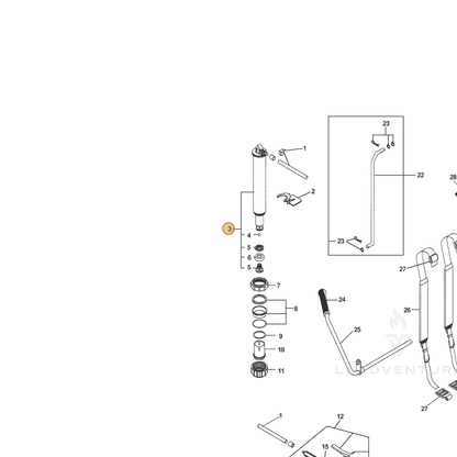 ECHO part 4303130 — IPL diagram snippet (6x zoom, amber highlight)
