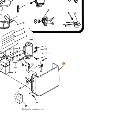 ECHO part 4310020 — IPL diagram snippet (6x zoom, amber highlight)