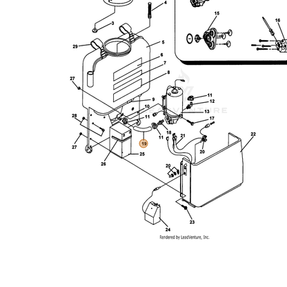 ECHO part 4310100 — IPL diagram snippet (6x zoom, amber highlight)