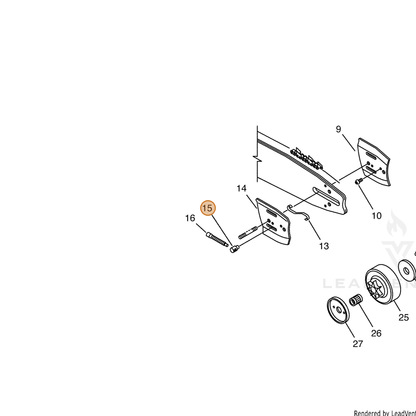 ECHO part 43301416430 — IPL diagram snippet (6x zoom, amber highlight)