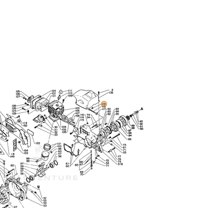 ECHO part 43302814730 — IPL diagram snippet (6x zoom, amber highlight)