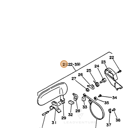 ECHO part 43310017331 — IPL diagram snippet (6x zoom, amber highlight)