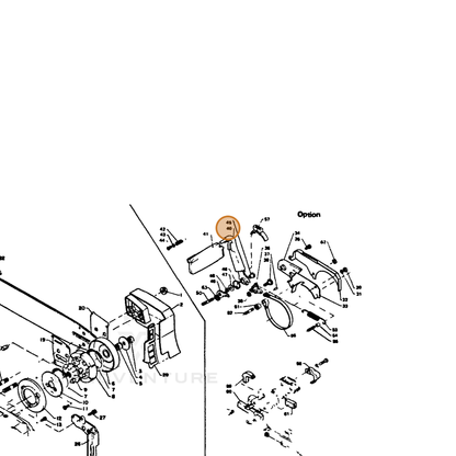 ECHO part 43310512132 — IPL diagram snippet (6x zoom, amber highlight)
