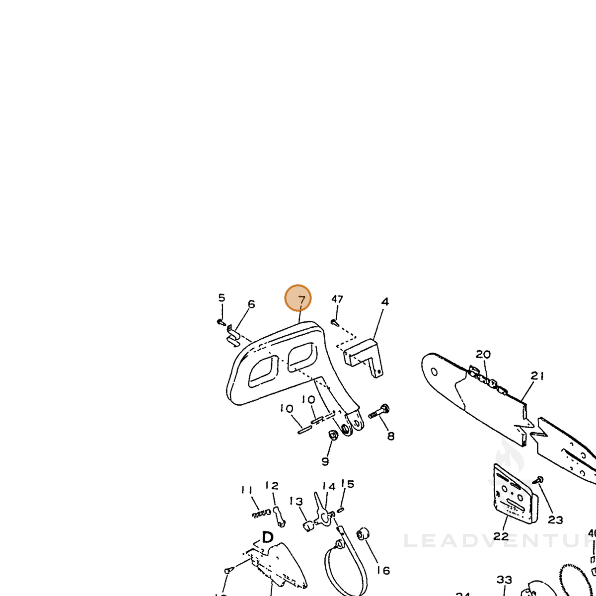 ECHO part 43311137930 — IPL diagram snippet (6x zoom, amber highlight)