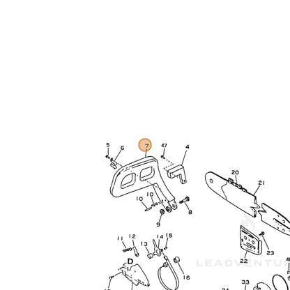ECHO part 43311137930 — IPL diagram snippet (6x zoom, amber highlight)