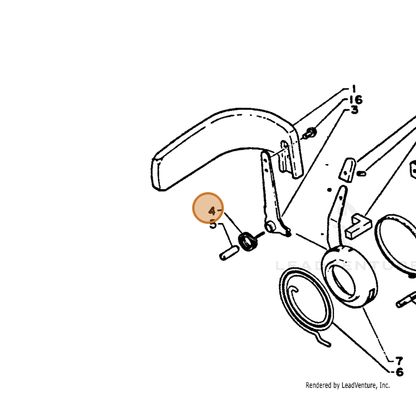 ECHO part 43311413930 — IPL diagram snippet (6x zoom, amber highlight)