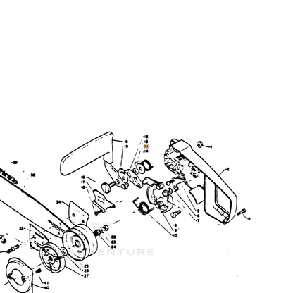 ECHO part 43311503930 — IPL diagram snippet (6x zoom, amber highlight)