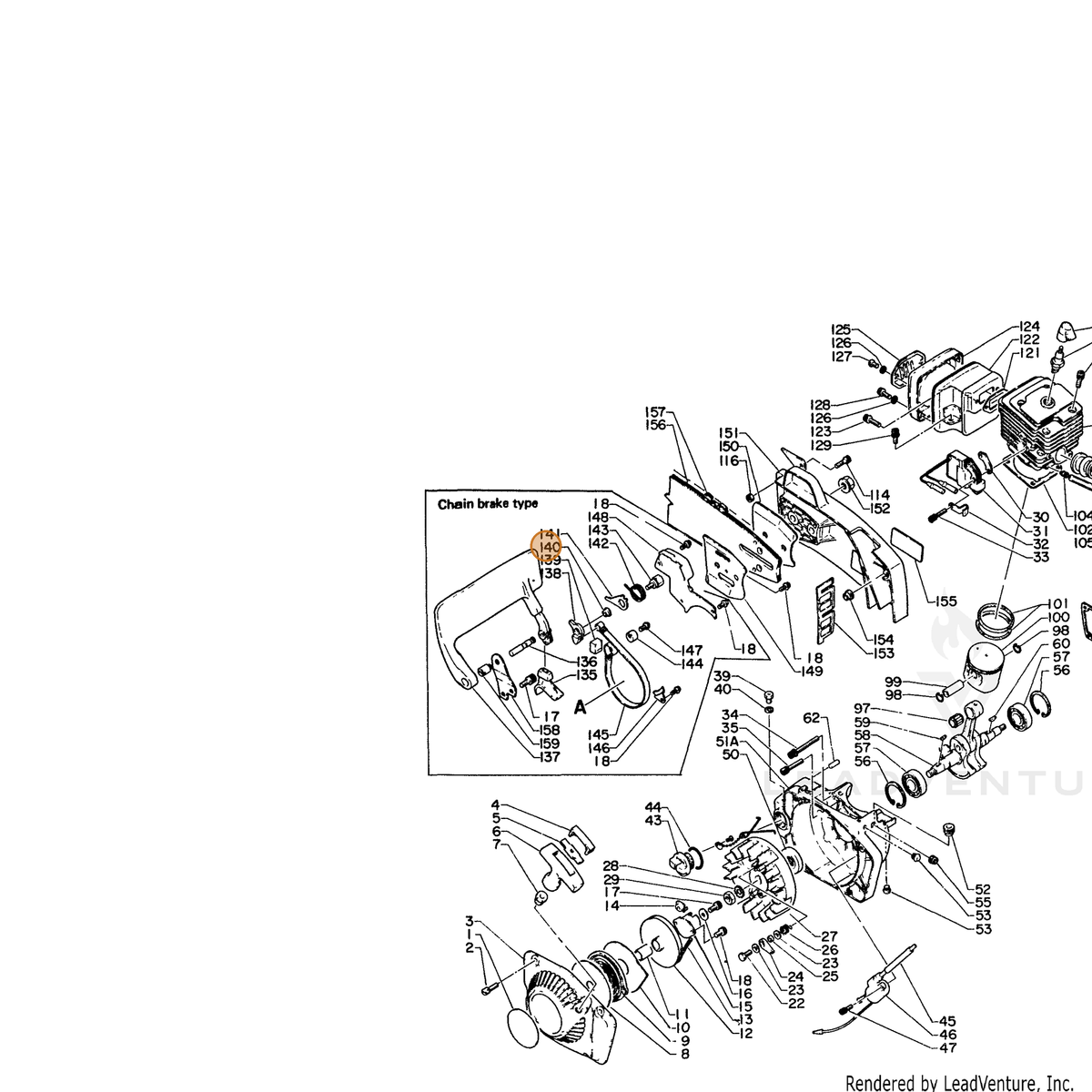 ECHO part 43311512330 — IPL diagram snippet (6x zoom, amber highlight)
