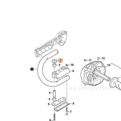 ECHO part 43311535430 — IPL diagram snippet (6x zoom, amber highlight)