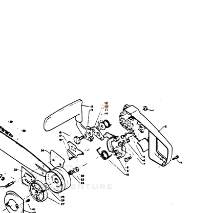 ECHO part 43311603930 — IPL diagram snippet (6x zoom, amber highlight)