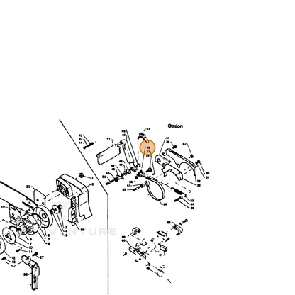 ECHO part 43311911030 — IPL diagram snippet (6x zoom, amber highlight)