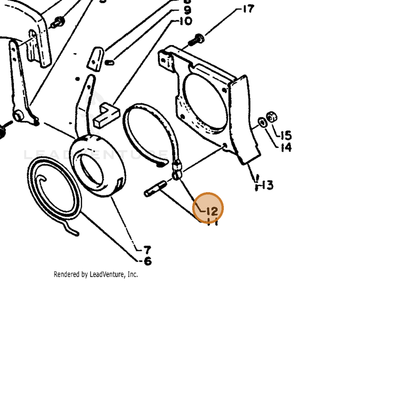 ECHO part 43312313932 — IPL diagram snippet (6x zoom, amber highlight)
