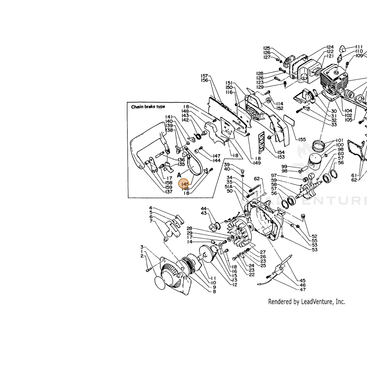 ECHO part 43312314730 — IPL diagram snippet (6x zoom, amber highlight)