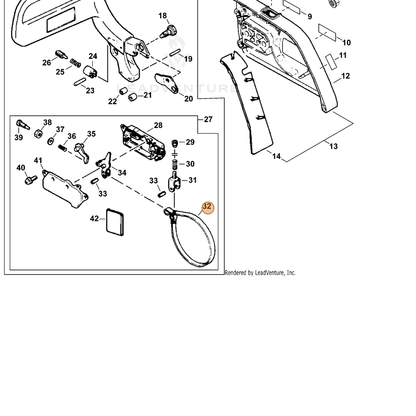ECHO part 43312330830 — IPL diagram snippet (6x zoom, amber highlight)