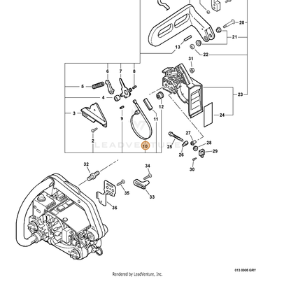 ECHO part 43312339530 — IPL diagram snippet (6x zoom, amber highlight)