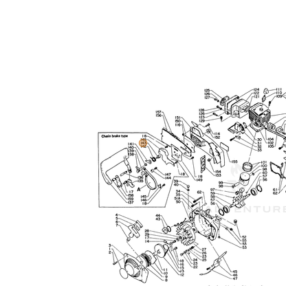 ECHO part 43313412330 — IPL diagram snippet (6x zoom, amber highlight)