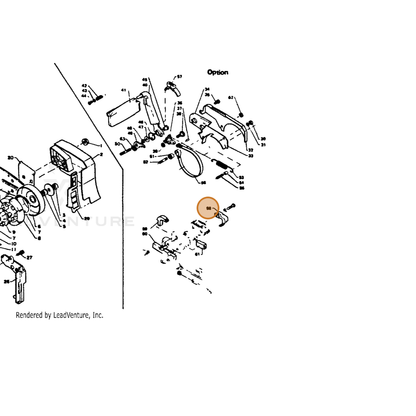 ECHO part 43313512130 — IPL diagram snippet (6x zoom, amber highlight)
