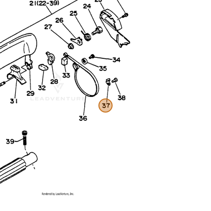 ECHO part 43314412331 — IPL diagram snippet (6x zoom, amber highlight)