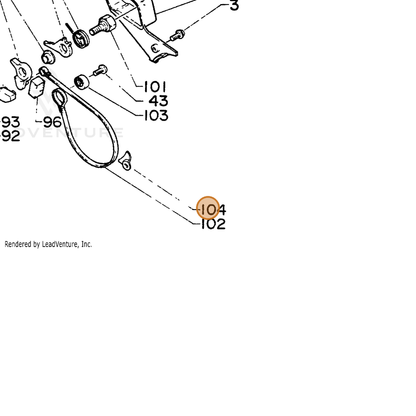 ECHO part 43314414330 — IPL diagram snippet (6x zoom, amber highlight)