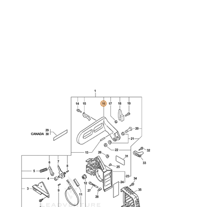 ECHO part 43314739430 — IPL diagram snippet (6x zoom, amber highlight)