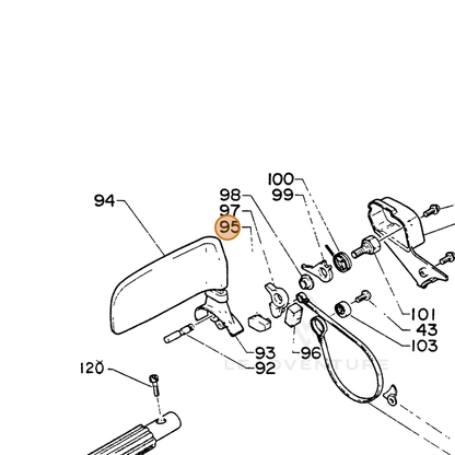 ECHO part 43314914630 — IPL diagram snippet (6x zoom, amber highlight)