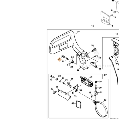 ECHO part 43316419930 — IPL diagram snippet (6x zoom, amber highlight)