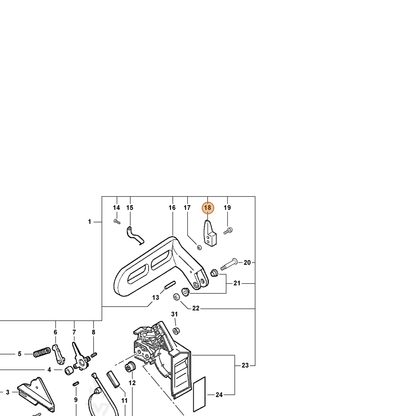 ECHO part 43317139630 — IPL diagram snippet (6x zoom, amber highlight)