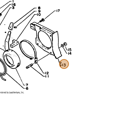 ECHO part 43330513931 — IPL diagram snippet (6x zoom, amber highlight)