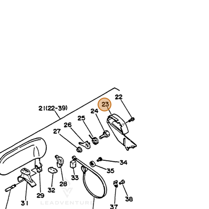 ECHO part 43331012330 — IPL diagram snippet (6x zoom, amber highlight)