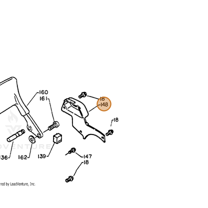 ECHO part 43331014730 — IPL diagram snippet (6x zoom, amber highlight)