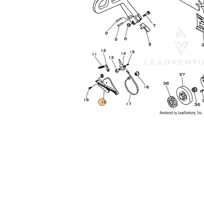 ECHO part 43331037530 — IPL diagram snippet (6x zoom, amber highlight)
