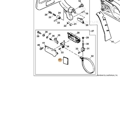 ECHO part 43331319930 — IPL diagram snippet (6x zoom, amber highlight)