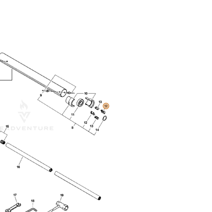 ECHO part 43334522560 — IPL diagram snippet (6x zoom, amber highlight)