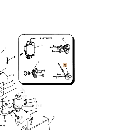 ECHO part 4337505 — IPL diagram snippet (6x zoom, amber highlight)