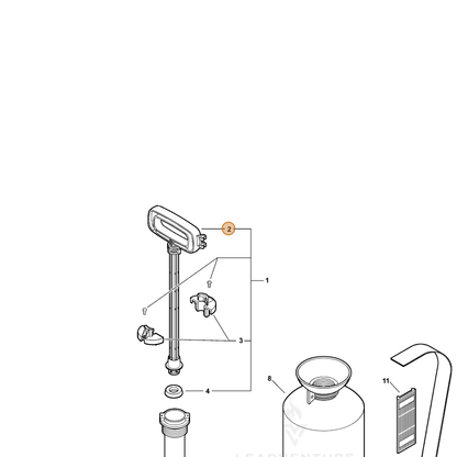 ECHO part 4356000 — IPL diagram snippet (6x zoom, amber highlight)
