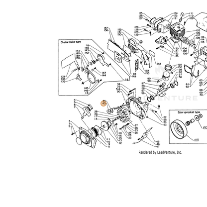 ECHO part 43600116431 — IPL diagram snippet (6x zoom, amber highlight)