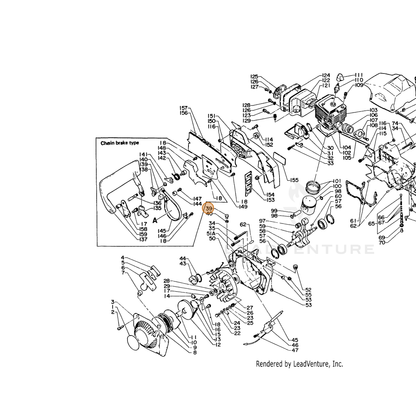 ECHO part 43610000230 — IPL diagram snippet (6x zoom, amber highlight)