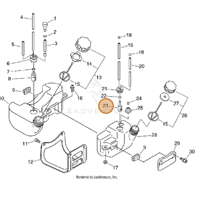 ECHO part 43620550430 — IPL diagram snippet (6x zoom, amber highlight)