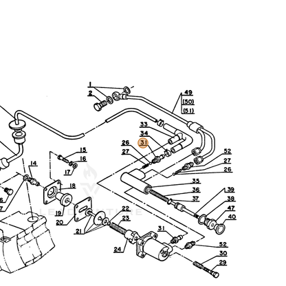 ECHO part 43701700330 — IPL diagram snippet (6x zoom, amber highlight)